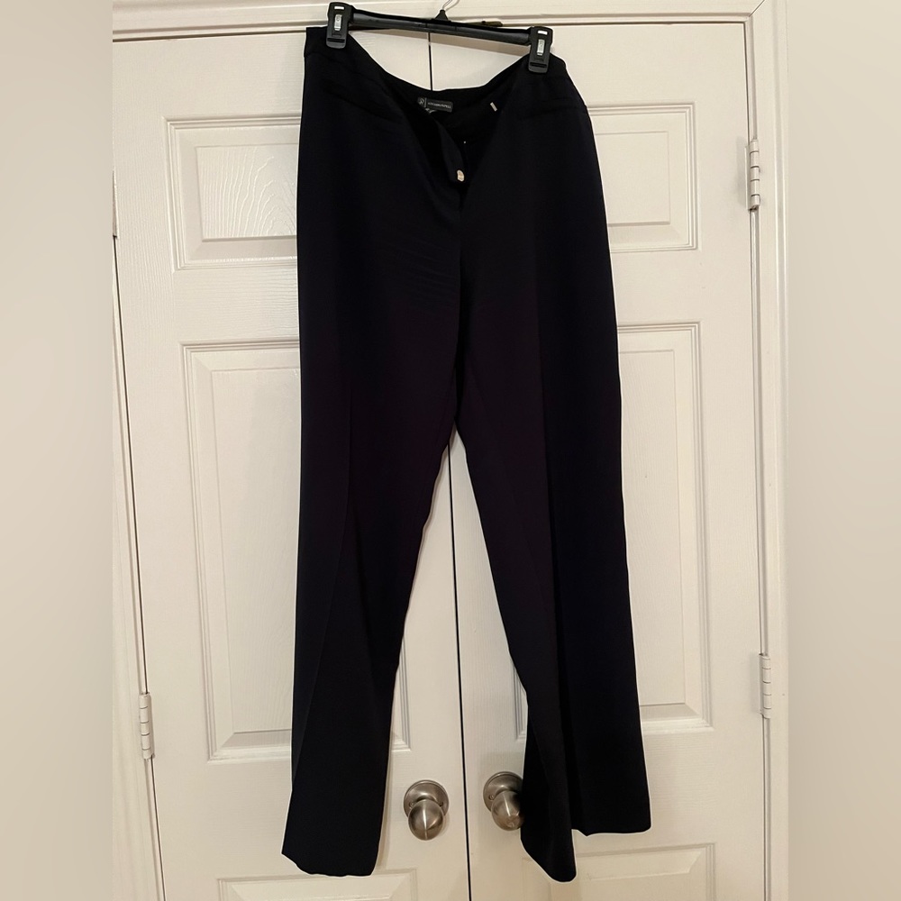 Adrianna papell navy blue dress pants flare leg